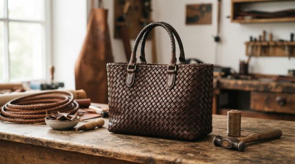 Des sacs en cuir tressé alliant luxe et savoir-faire artisanal